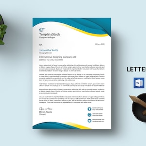 Plantilla de membrete / Fotoambreta corporativa limpia / Diseño de membrete de la empresa / Plantilla de la Ms Word y Photoshop / Descarga instantánea - V31