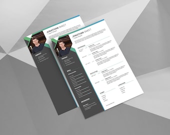 Minimalist Resume Template, Professional CV Design (MS Word, Illustrator)