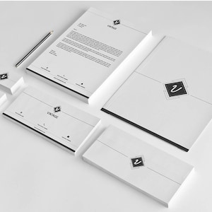 Brand Identity, Corporate Stationery Design Template | Clean Corporate Identity |  Photoshop Template , V02