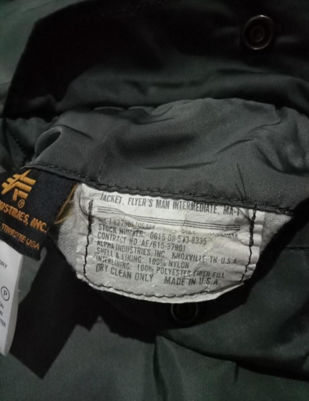 Vintage Alpha Industries Bomber Flight Jacket Ma1 USAF Big Logo