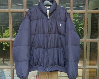 polo puffer jacket with hood