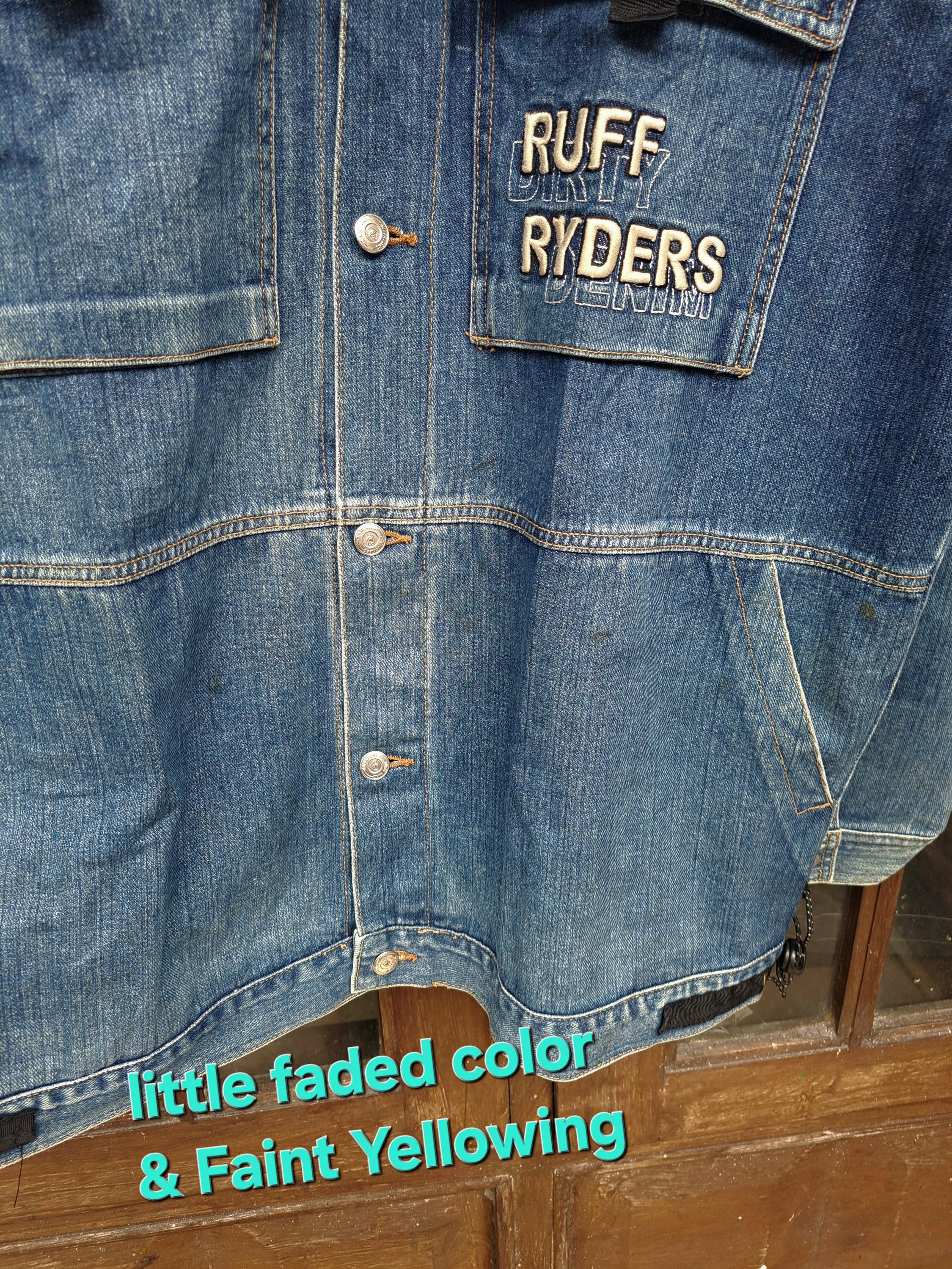 Free Shipping Vintage Y2K Ruff Ryders Dirty Denim DMX Jacket Mens