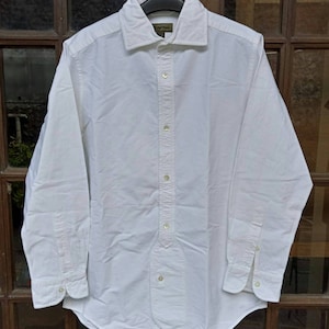 Mens NIGEL CABOURNE British Officer White Shirt Long Sleeve Size 50