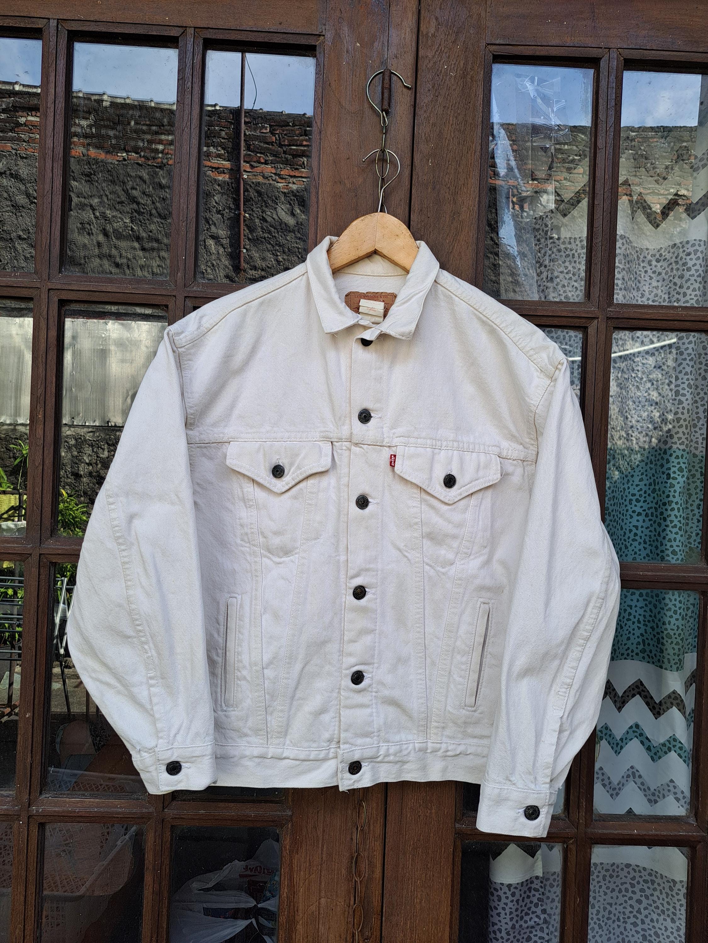 80S VINTAGE LEVI'S 4TH USA製ホワイトデニムジャケット Vintage 80s LEVIS USA Denim Jacket White Unisex Size Large - Etsy
