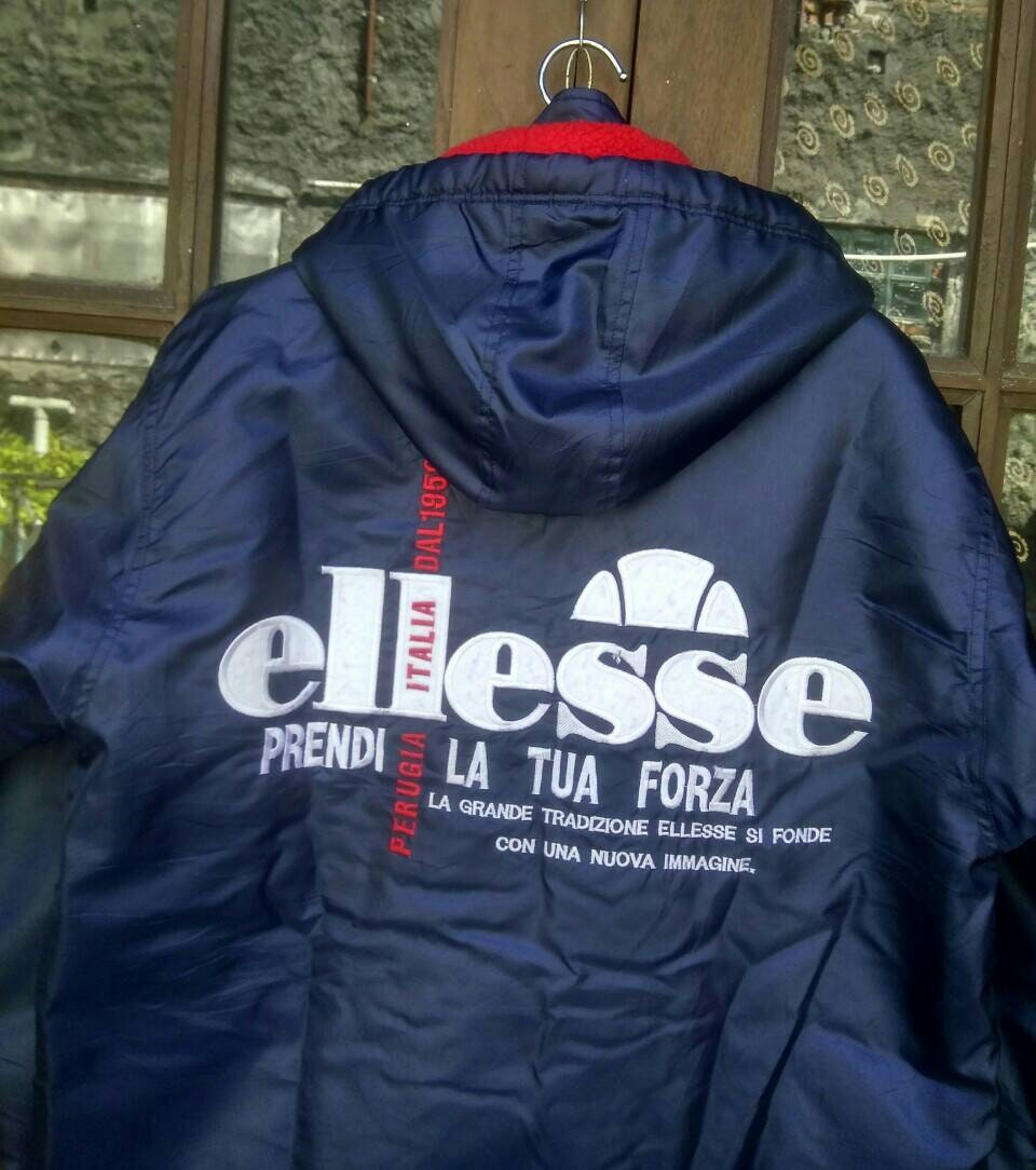 Vintage 90s ELLESSE Sherpa Lined Long Jacket, Mens Small - Etsy