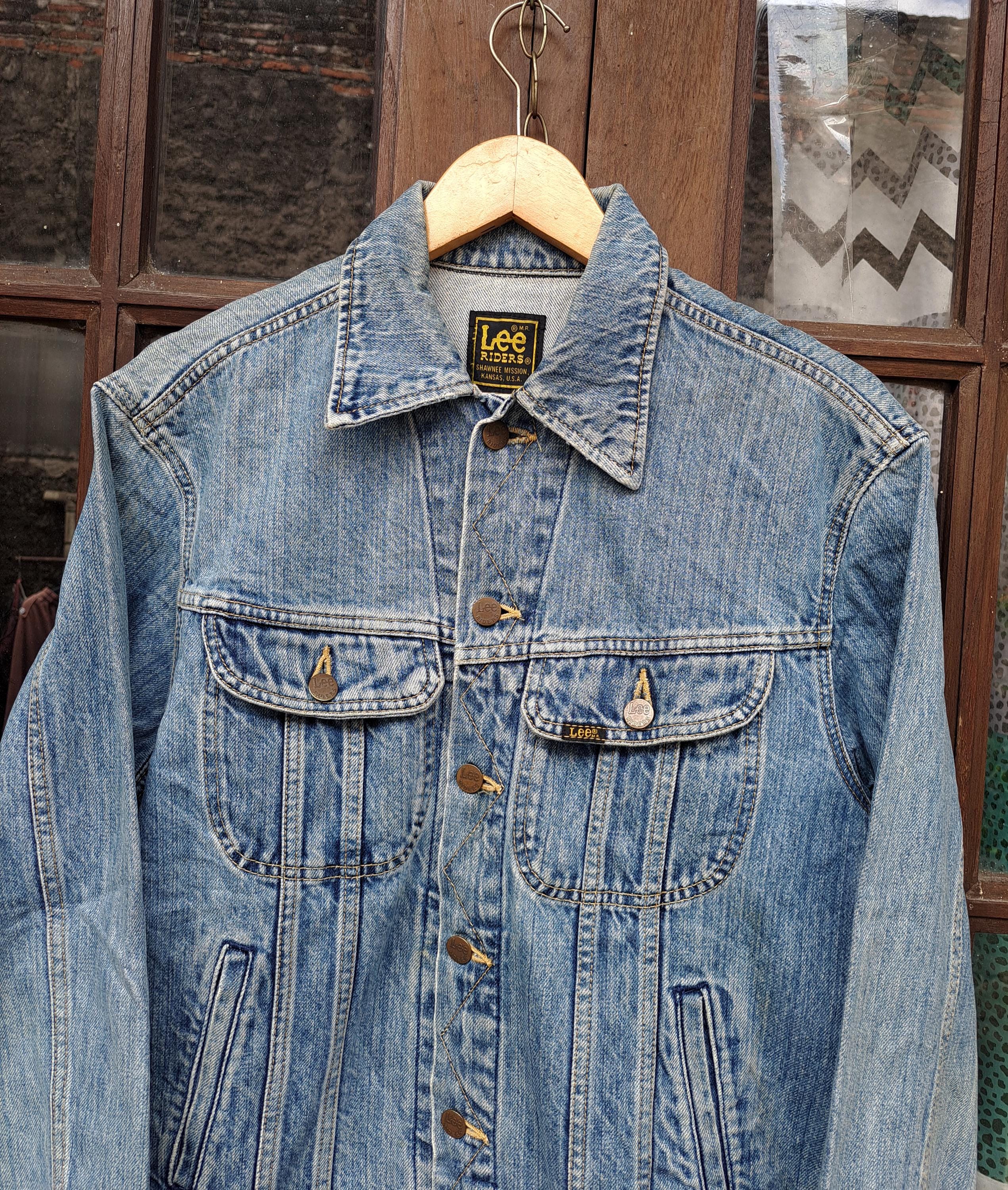 Free Shipping LEE Riders Shawnee Mission Kansas Usa Denim Jacket