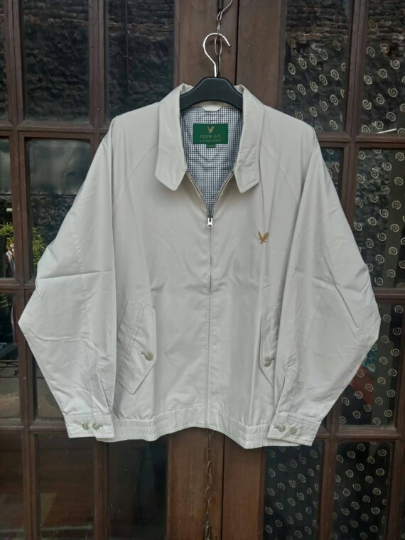 Vintage 90s Lyle \u0026 Scott Harrington Jacket Tartan LINING. Mens Large Lyle Scott