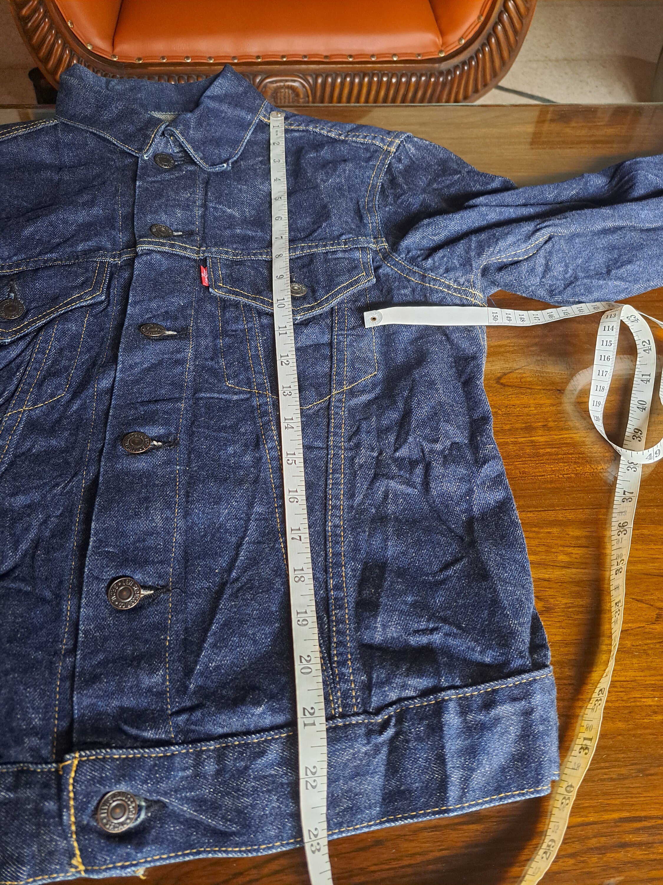 90s Levi's Japan Big E Denim Jacket Lot 71557 Mens Size 38 90s Levi's Japan Big E Denim Jacket Lot 71557 Mens Size 38