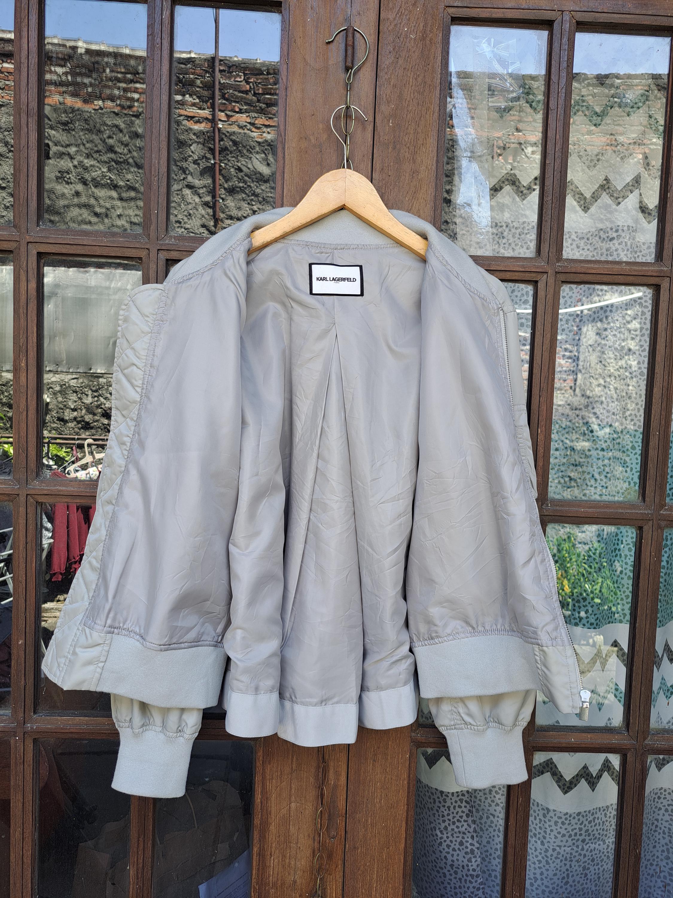 KARL LAGERFELD Crop Bomber Jacket Unisex Medium - Etsy