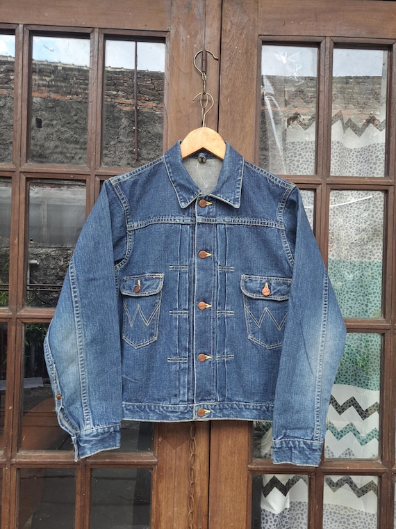 Warehouse, WAREHOUSE 11MJ Wrangler First Protoype Selvedge Denim Jacket Mens 38 JPN