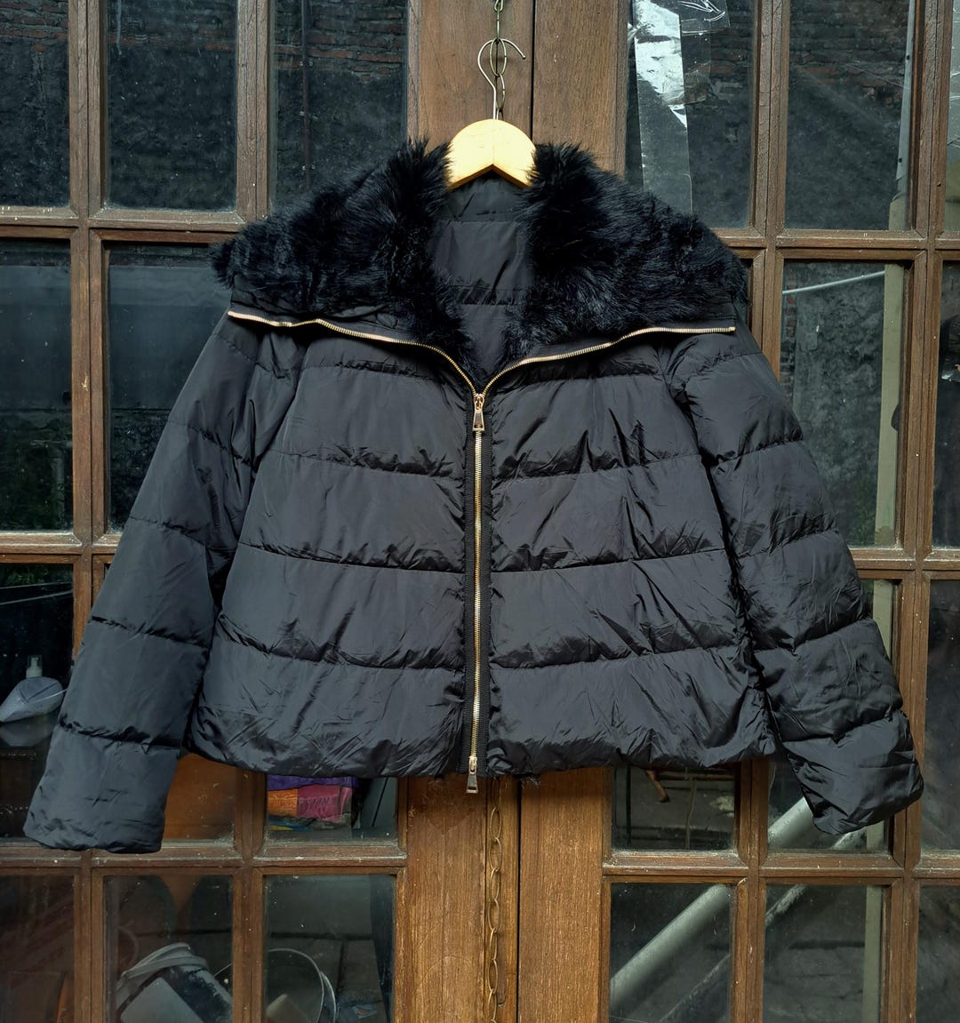 Moncler Meaban Giubbotto Women's Down Fur Jacket Size 0 / Medium