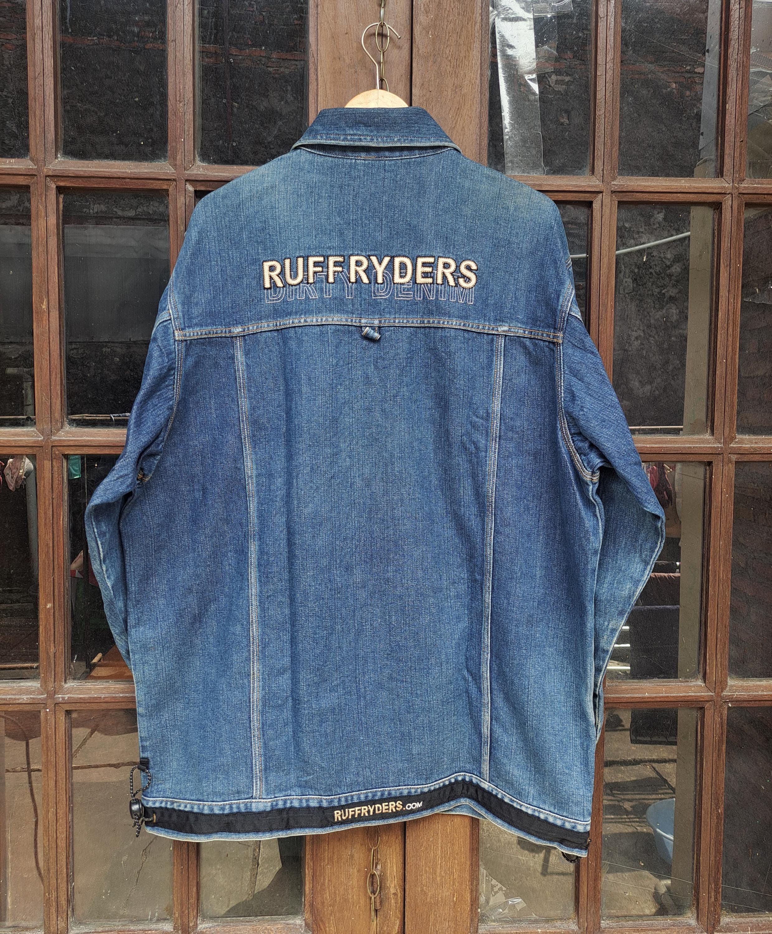 Free Shipping Vintage Y2K Ruff Ryders Dirty Denim DMX Jacket Mens