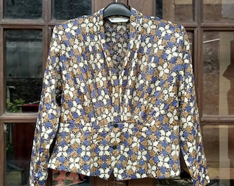 Blusas cortas vintage Pierre Balmain para mujer, talla mediana