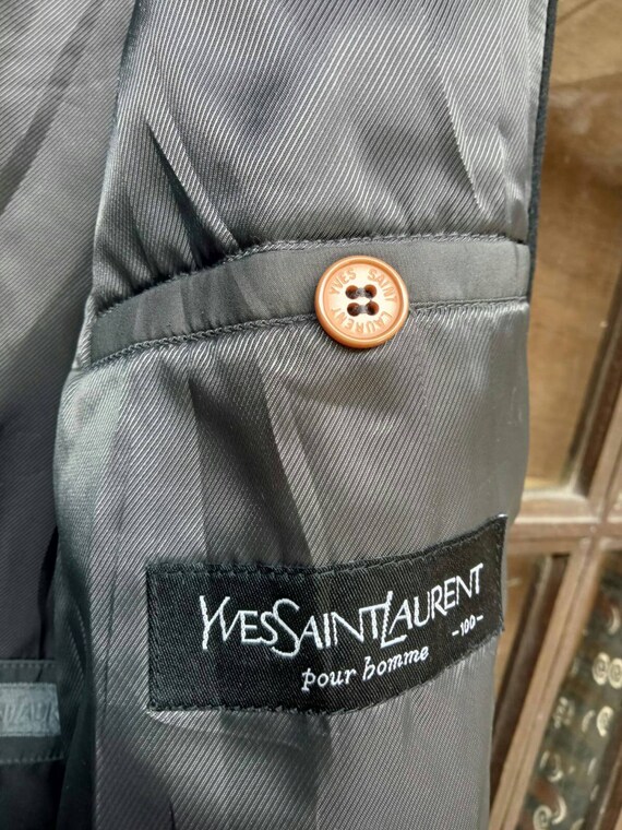 Vtg YSL Pour Homme Yves Saint Laurent Light Jacke… - image 7