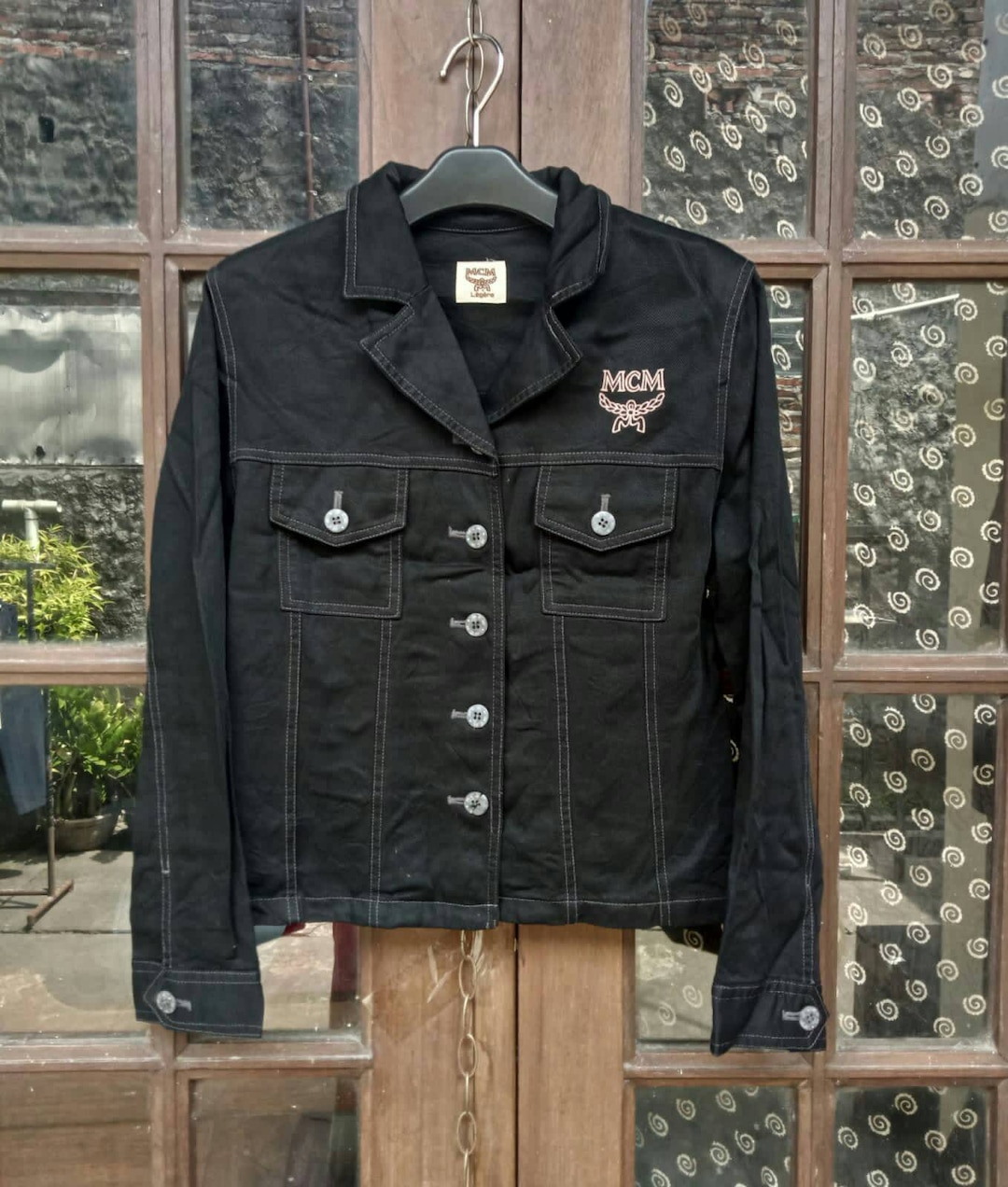 Kostenloser Versand MCM Legre Damen Denim Baumwolljacke Authentisch Medium  Jpn