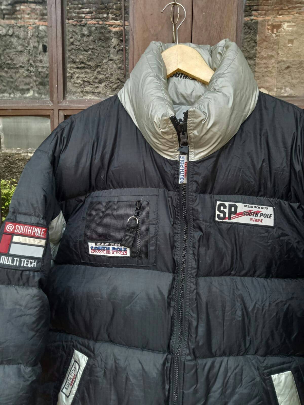 Vintage SOUTHPOLE Puffer Duck Down Reversible Jacket Mens Medium