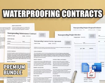 Contrato de servicio de impermeabilización de sótanos: contrato, mantenimiento, factura, presupuesto, profesional y fácil de usar