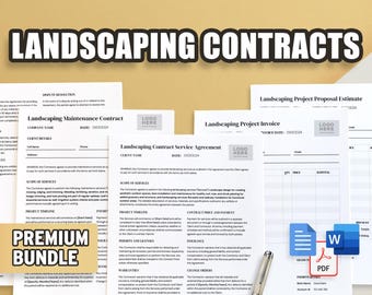 Contrato de paisajismo: contrato de servicios, factura y presupuesto (Documentos de Google)