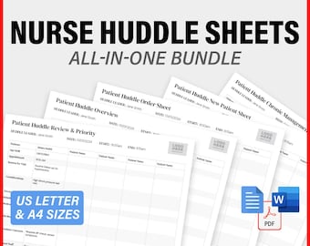 Plantillas de hojas de reunión de enfermería: Paquete de gestión de pacientes (Documentos de Google, PDF)