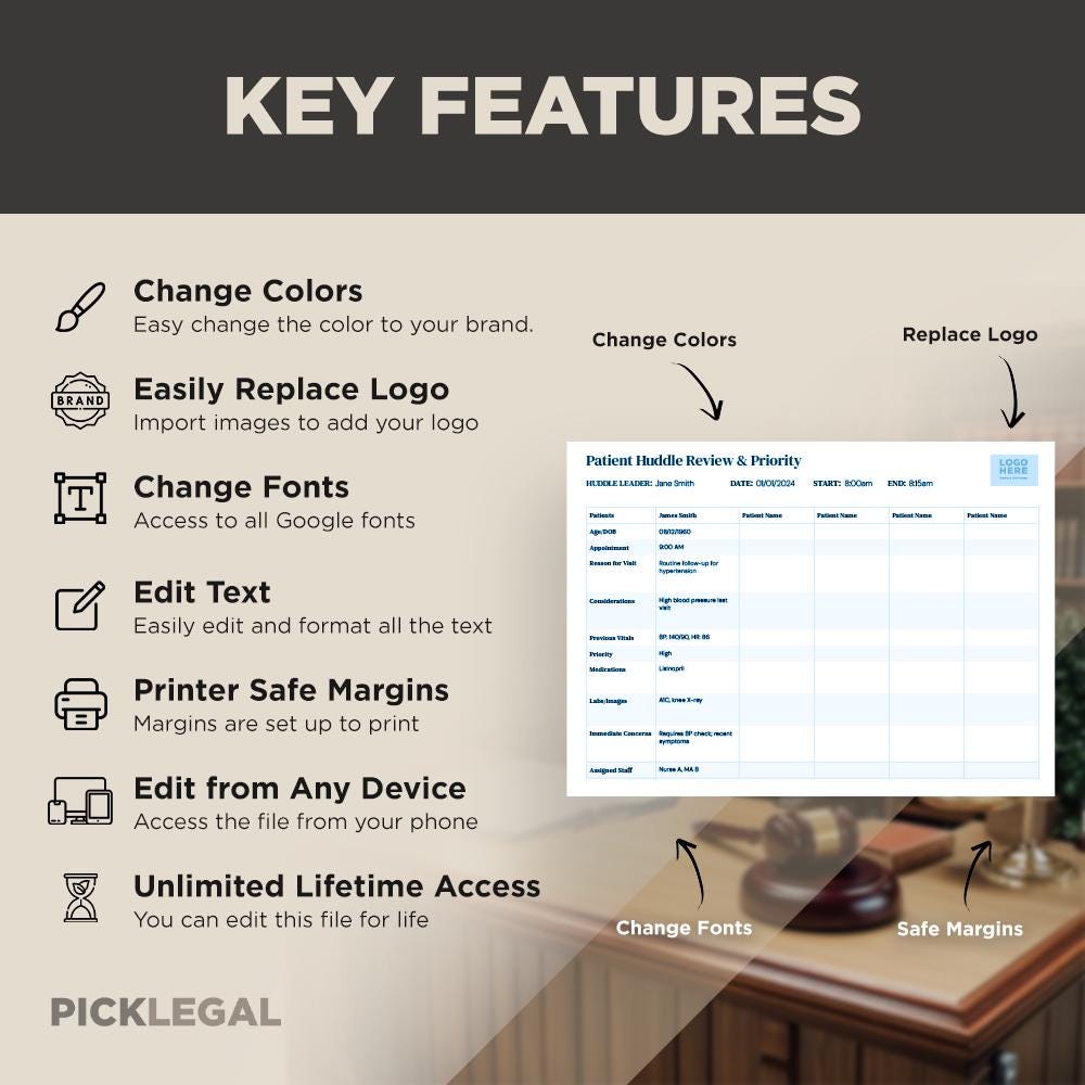 Nurse Medical Huddle Template Sheet Bundle Daily Sheets New Nurse Medical Huddle Template Sheet Bundle Daily Sheets New