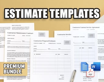 Plantillas de presupuesto para contratistas: Factura, Mantenimiento (Documentos de Google)