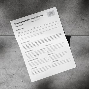 Landscaping Contract Bundle: Service Agreement, Invoice, Estimate (Google Docs) image 10