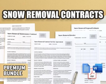 Contrato de Remoción de Nieve: Contrato de Servicio, Factura y Presupuesto (Documentos de Google)