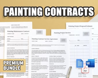 Acuerdo de servicio de contrato de pintura / Contrato, mantenimiento, factura, presupuesto / Profesional y fácil de usar / Documentos de Google