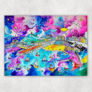 Tenby ~ A Welsh Jewel Printed Canvas