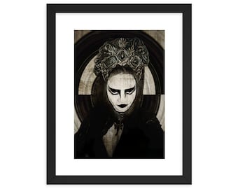 Portrait Framed - Horror, Dark Art, Gothic art, Creature Monster, Spooky, Original artwork