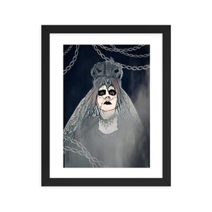 Portrait Framed - Horror, Dark Art, Gothic art, Creature Monster, Spooky, Original artwork