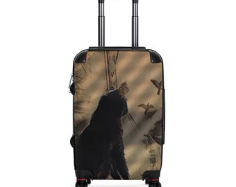 Cabin Suitcase, Carry on Cabin, Cabin Luggage, Hard Case Luggage, Personalized Luggage, Cat Lover Suitcase, Suitcase, Cat Design