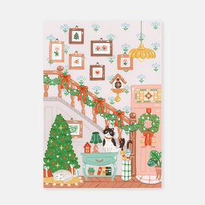 Cartolina della Sala di Natale / Natale 2021 / Cartolina di Natale