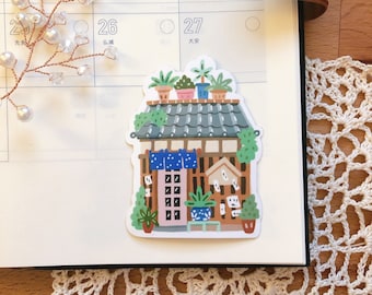Kyoto house Die-cut glossy Sticker | Hoglet & Co.