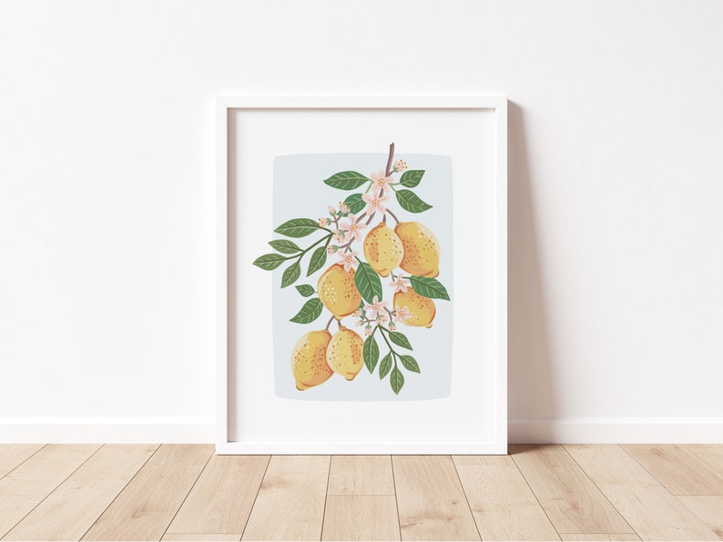 Summer lemons Botanical illustration Giclèe Art Print Hoglet&Co image 3