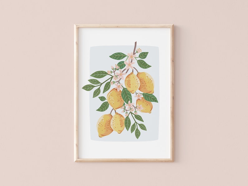 Summer lemons Botanical illustration Giclèe Art Print Hoglet&Co image 2