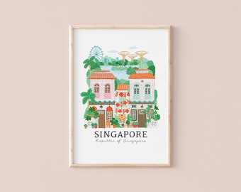 Singapore | Travel illustration | Giclèe Art Print | Hoglet&Co