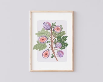 Figs Art Print | Botanical illustration | Art Print | Hoglet&Co