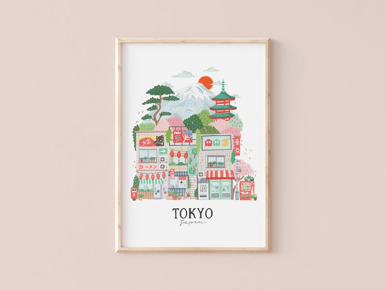 Tokyo Art Print Travel illustration Art Print Hoglet&Co image 3