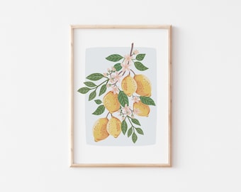 Summer lemons | Botanical illustration | Giclèe Art Print | Hoglet&Co