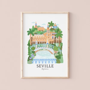 Sevilla, Spanien | Reiseillustration | Giclée-Kunstdruck | Hoglet&Co