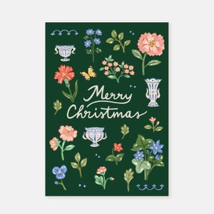 Cartolina di Natale Botanicals / Natale 2021 / Cartolina di Natale