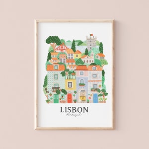 Lisbon, Portugal | Travel illustration | Giclèe Art Print | Hoglet&Co