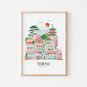 Tokyo Art Print Travel illustration Art Print Hoglet&Co image 1