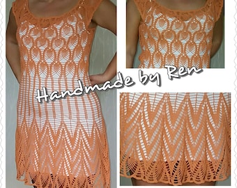 Handmade crochet dress; summer dress; woman fashion; woman style; summer style; beach dress; cotton dress; one of a kind