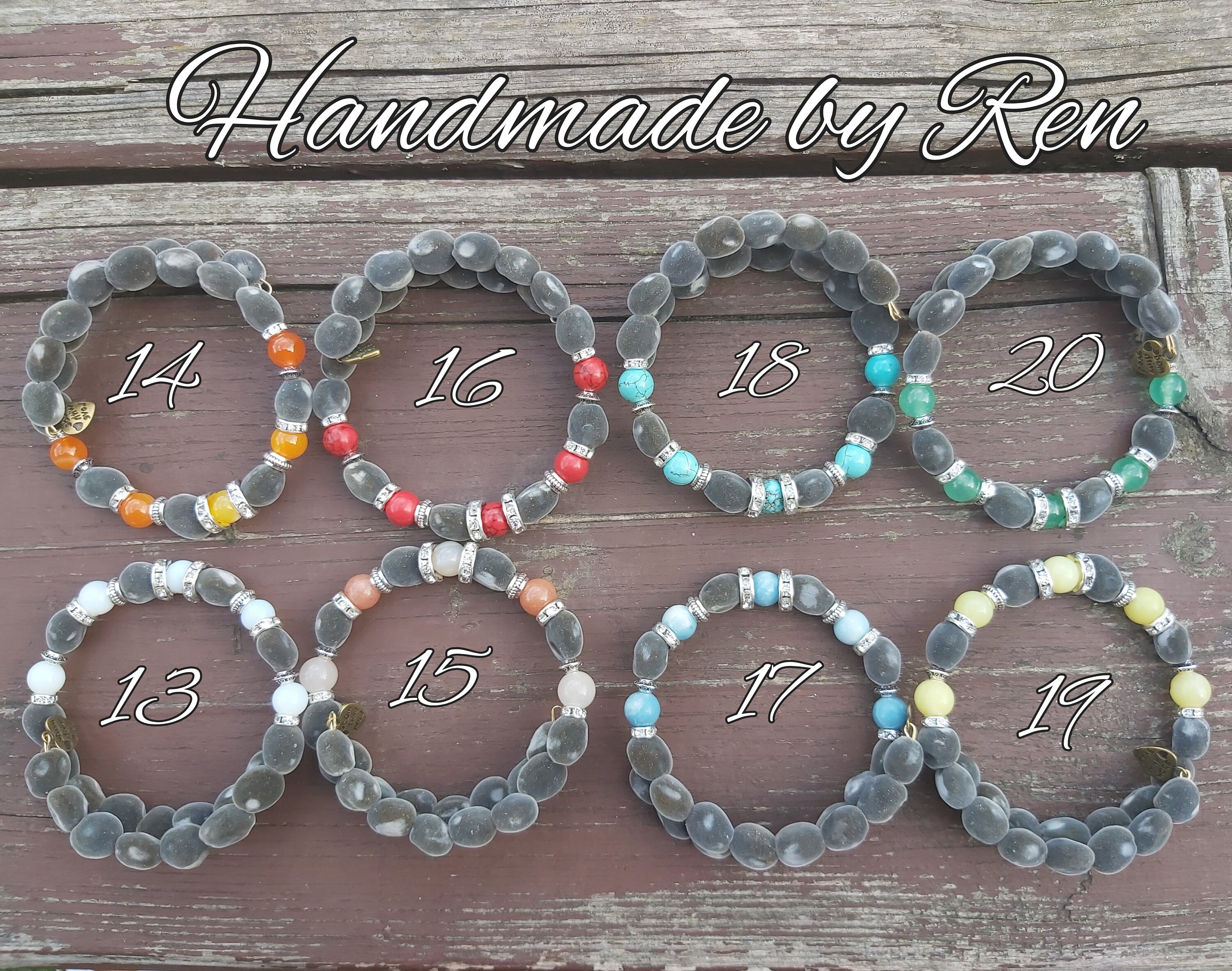 Handmade Bracelet, Velvet Seeds / Black Pearl Seeds / Mgambo