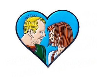 The Fifth Element Korben and Leeloo Forever Heart Lapel Pin