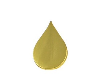 Tear Drop Pin Gold Small Lapel Drip Blood Tears Pin Silhouette Collar Tips Western Goth Punk