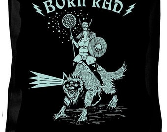 Born Rad Werewolf Rider Tote Babe Sexy Thick Purse Bag Tattoo Punk Goth Fairy Werewolf Vampire Frazetta
