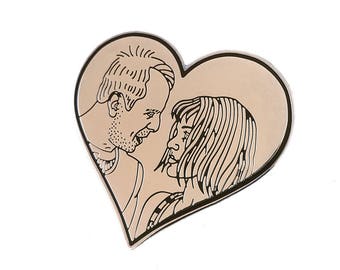 The Fifth Element Gold Korben and Leeloo Forever Heart reversspeld